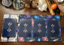 Load image into Gallery viewer, Tarot/Oracle cloth/pouch/wrap, Celestial/Sun/Moon/Stars/Galaxy
