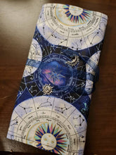 Load image into Gallery viewer, Tarot/Oracle cloth/pouch/wrap, Celestial/Sun/Moon/Stars/Galaxy
