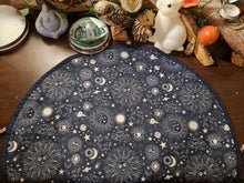 Load image into Gallery viewer, Circular Altar Cloth, Celestial/Sun/Moon/Stars/Galaxy
